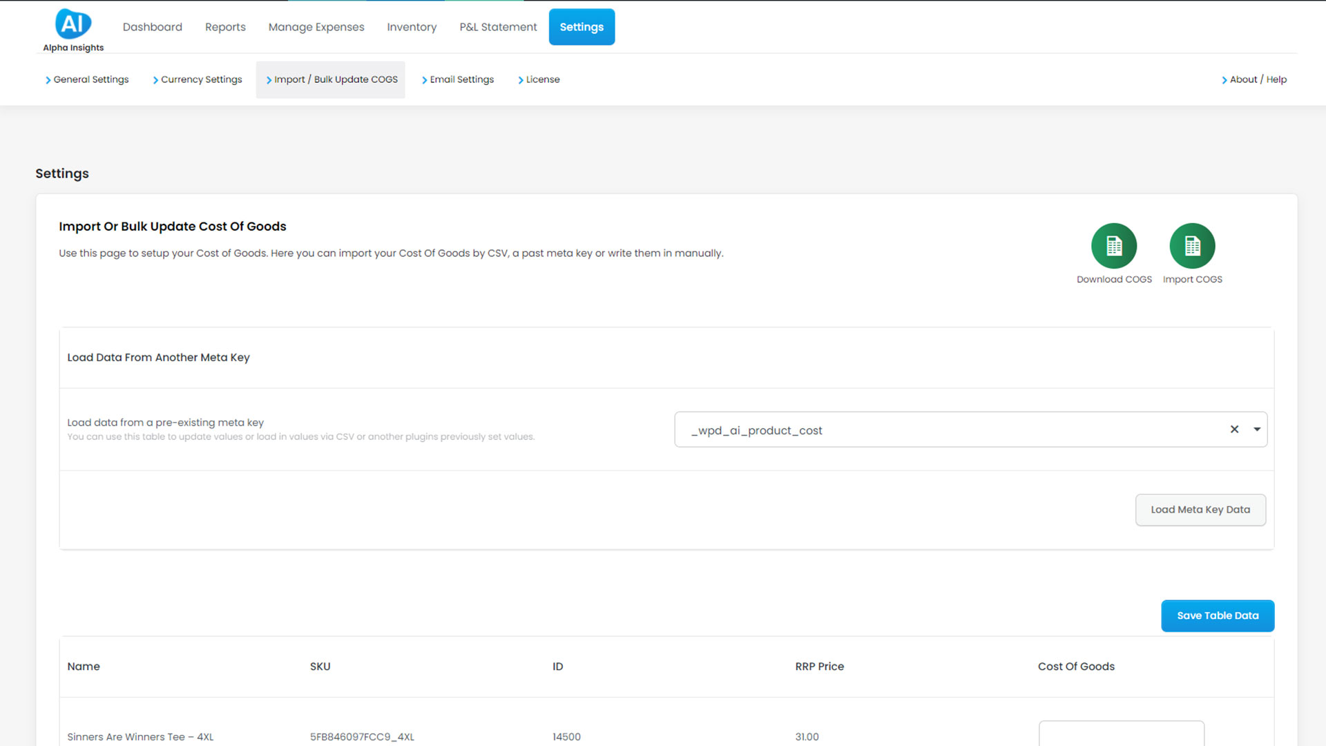 Dashboard Profit Reporting
