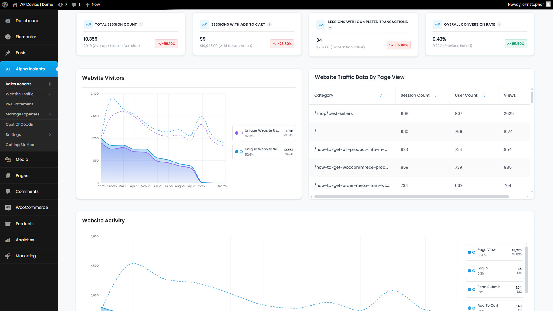 Analytics Report Example