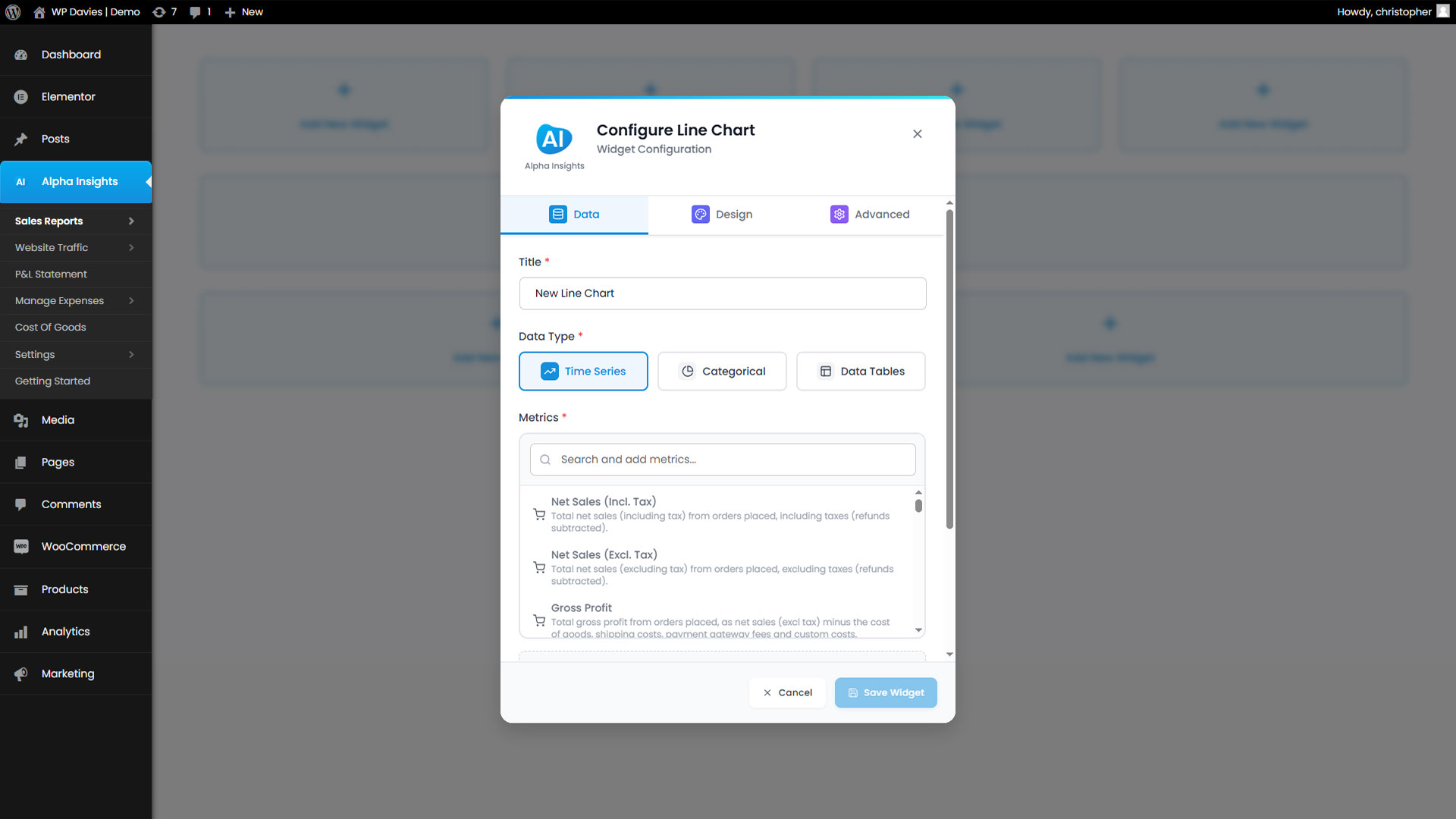 Configuring A Widget