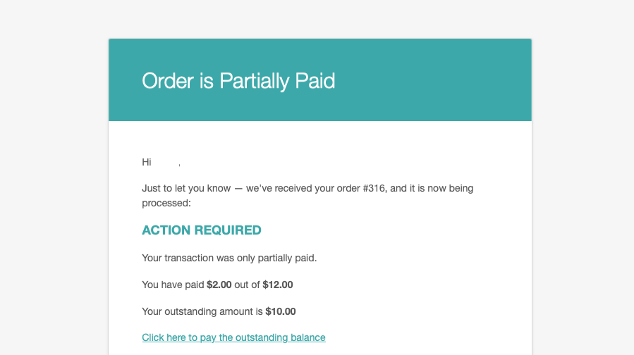 ALT 5 Pay merchant dashboard - detailed invoice view of partially paid invoice.