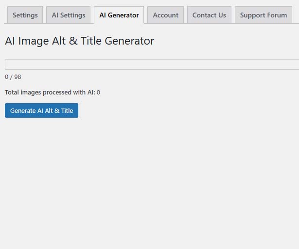 AI Images Alt & Title Tab