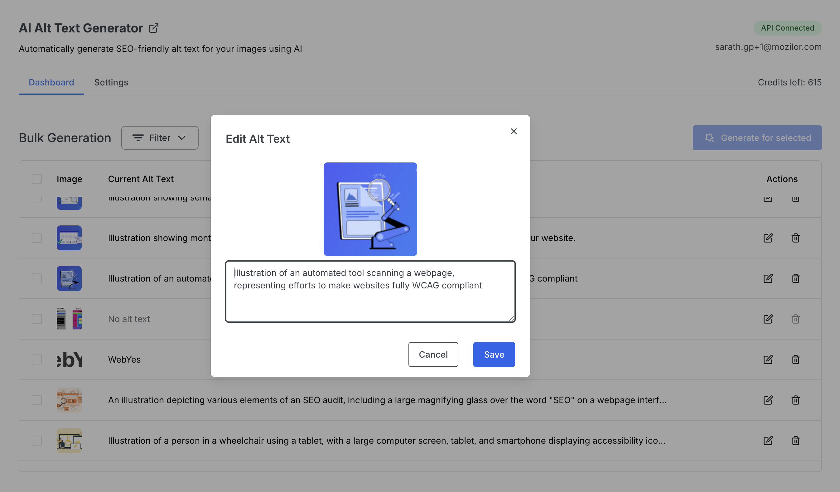 Saving Image tags to WordPress.