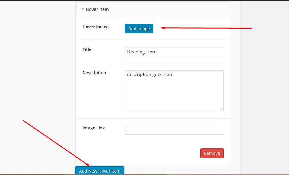 adding new hover items.