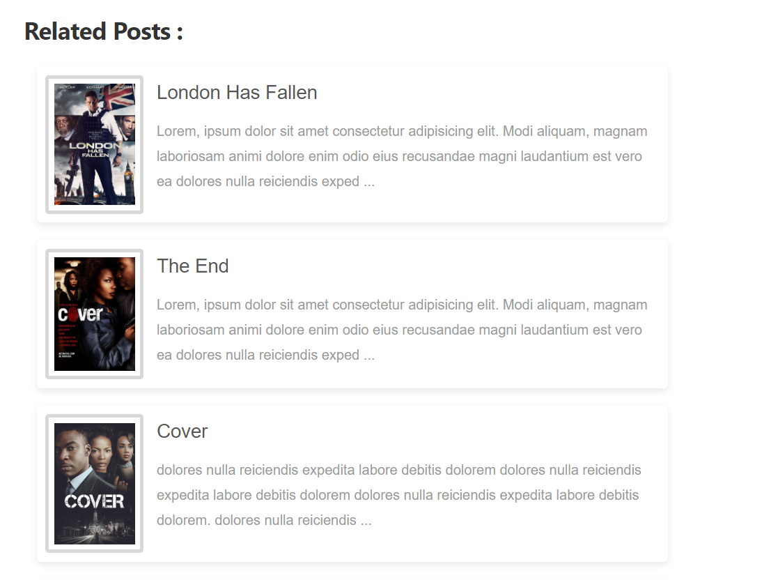 Posts List Design