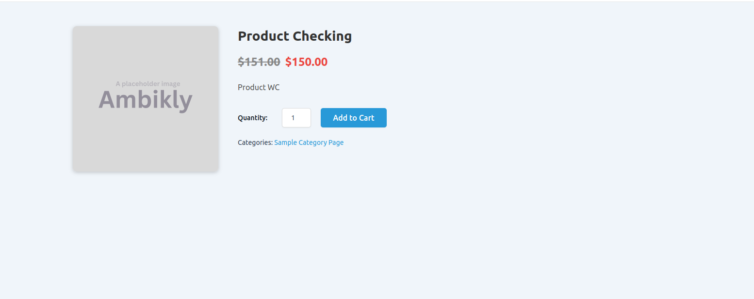 Single Product Page