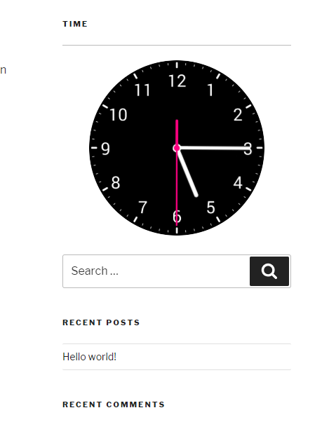 Clock screenshort