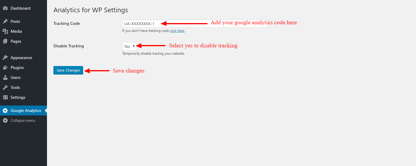 Settings of plugin.