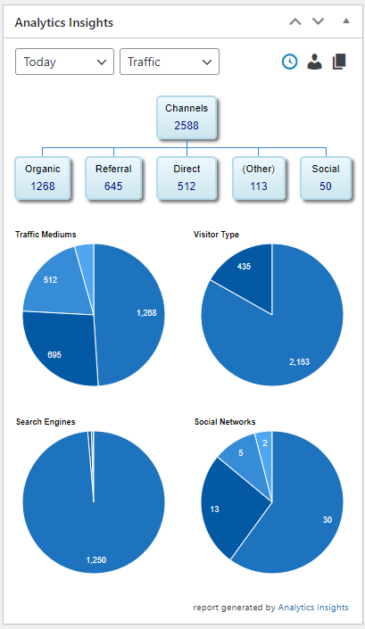 Google Analytics traffic Overview