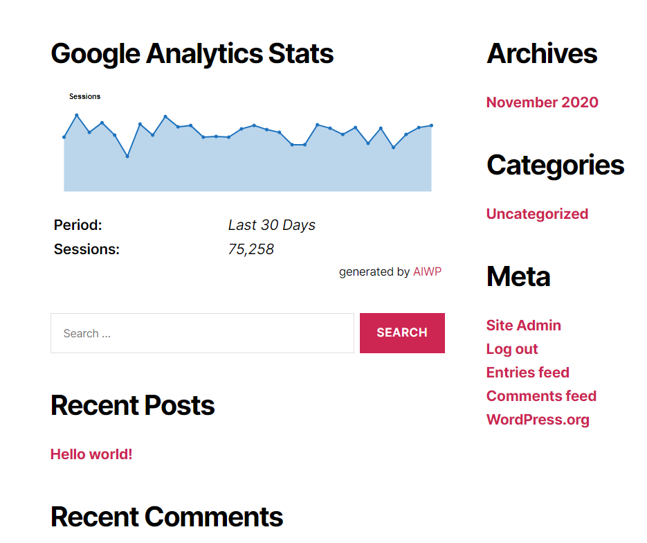Analytics Insights Widget