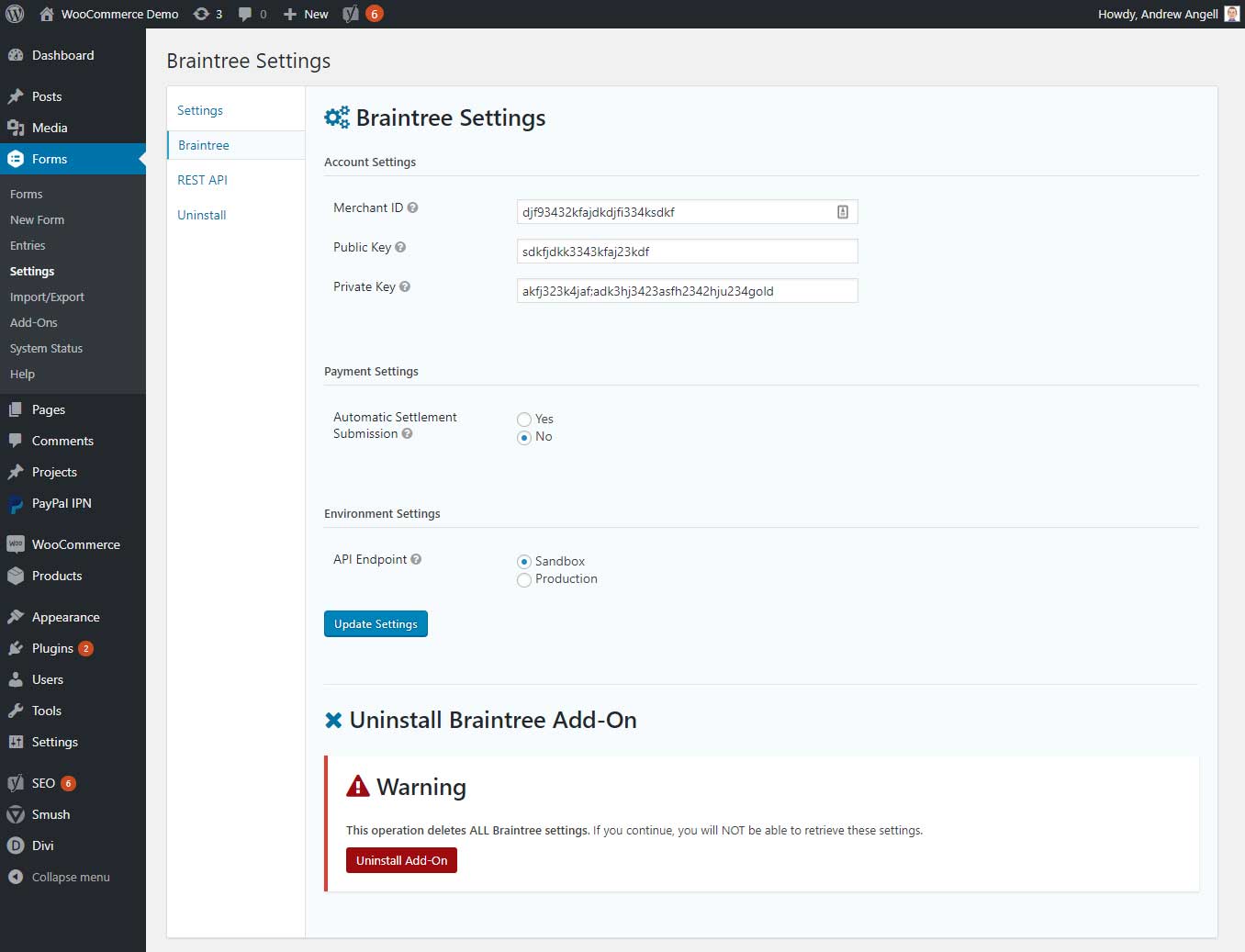 Easily configure your Braintree settings, allowing for quick and efficient setup.
