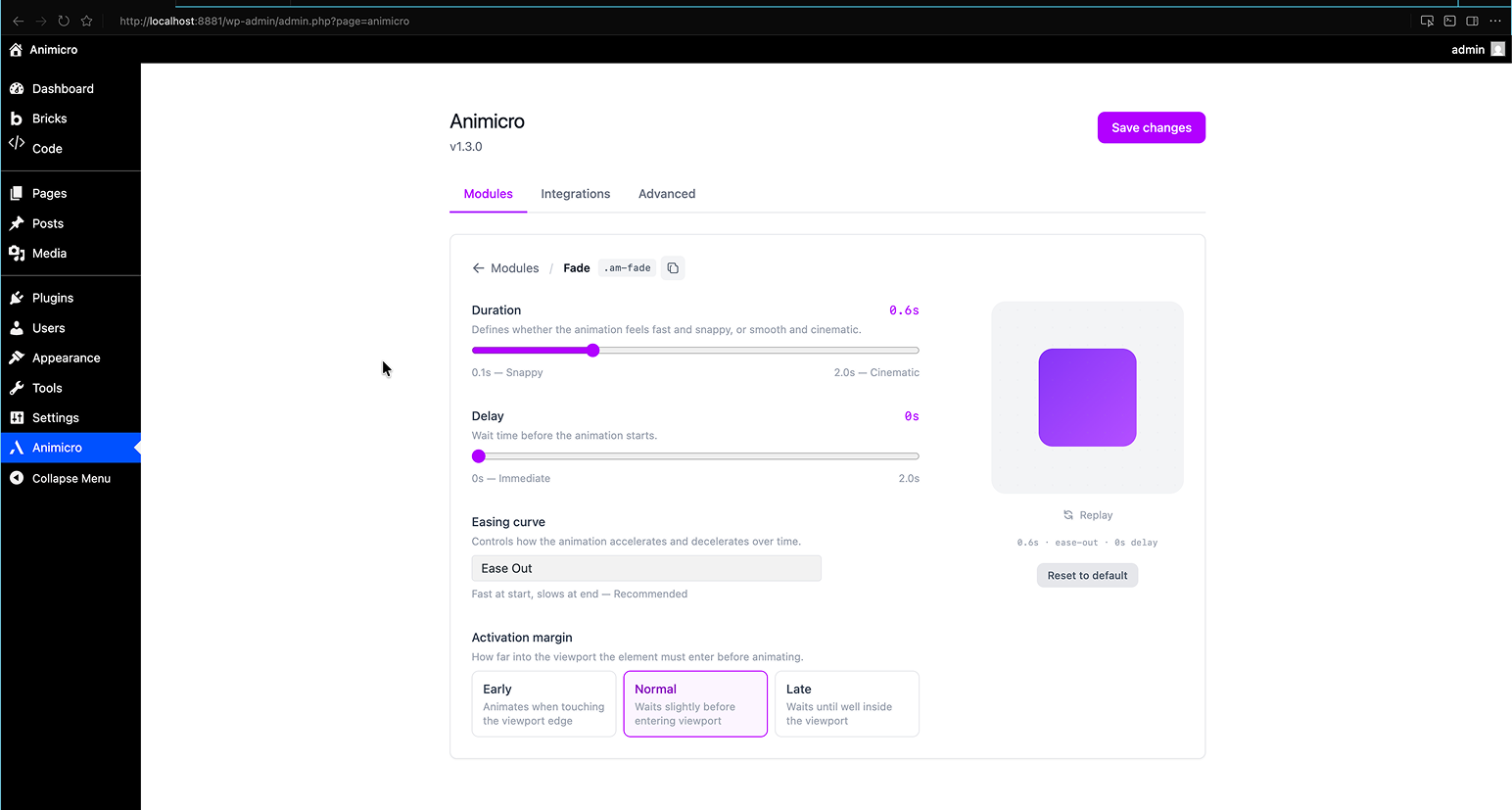 Builder compatibility settings