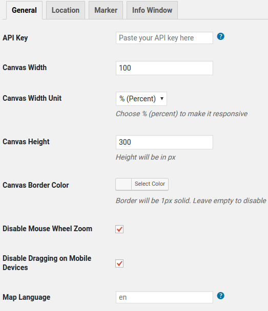General Options