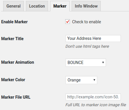 Marker Options
