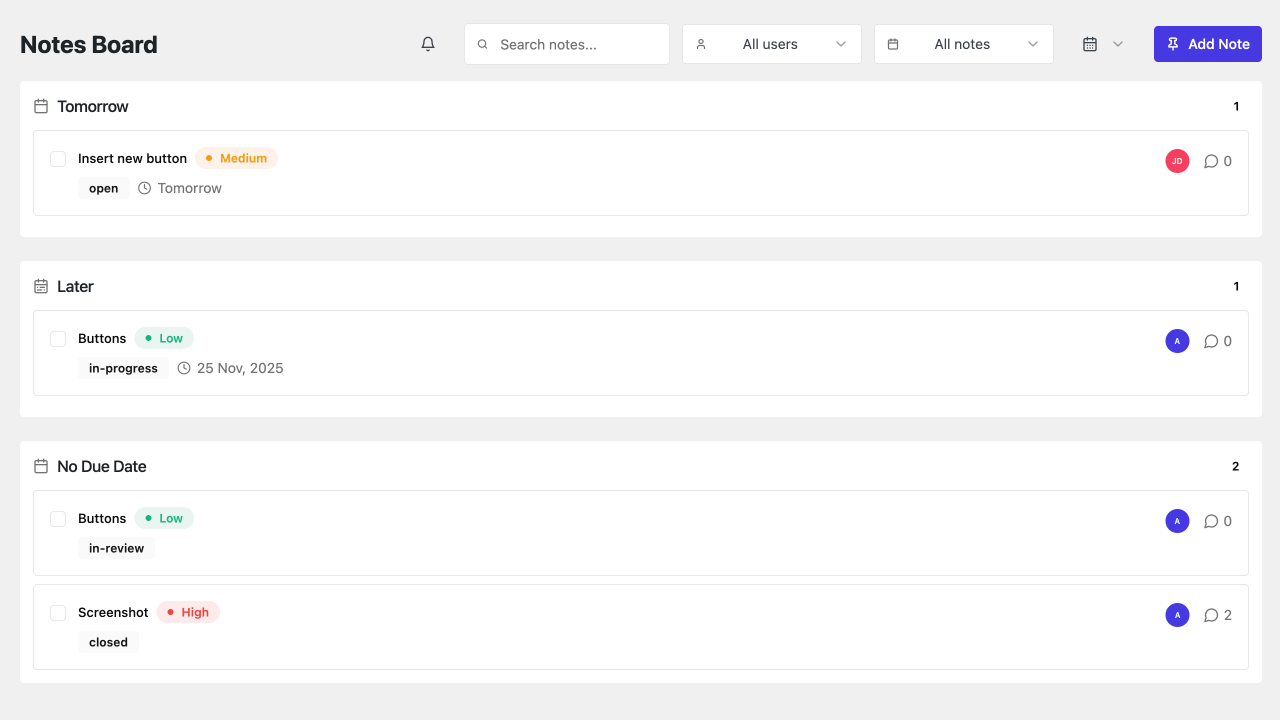 Timeline view (Premium) — see all bugs organised chronologically with due dates and milestones
