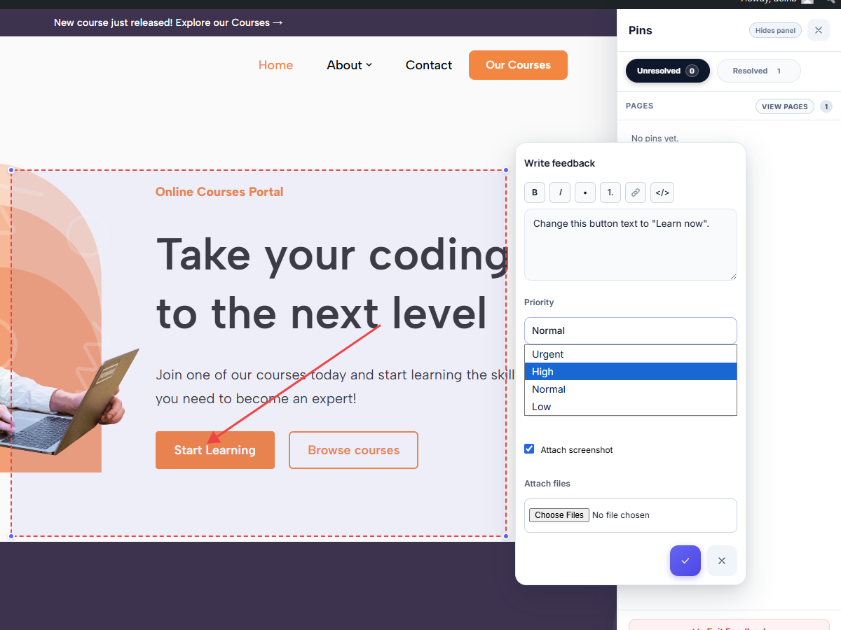 The annotation toolbar for drawing rectangles, circles, and arrows.