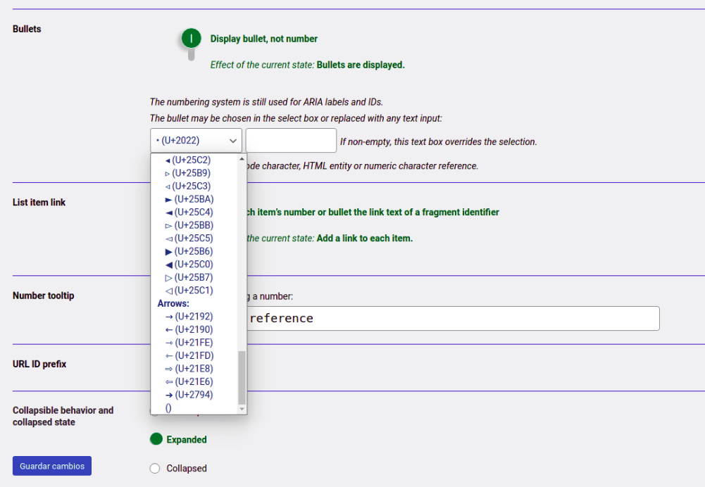 Single note display on clicking its anchor, with optional URL display.