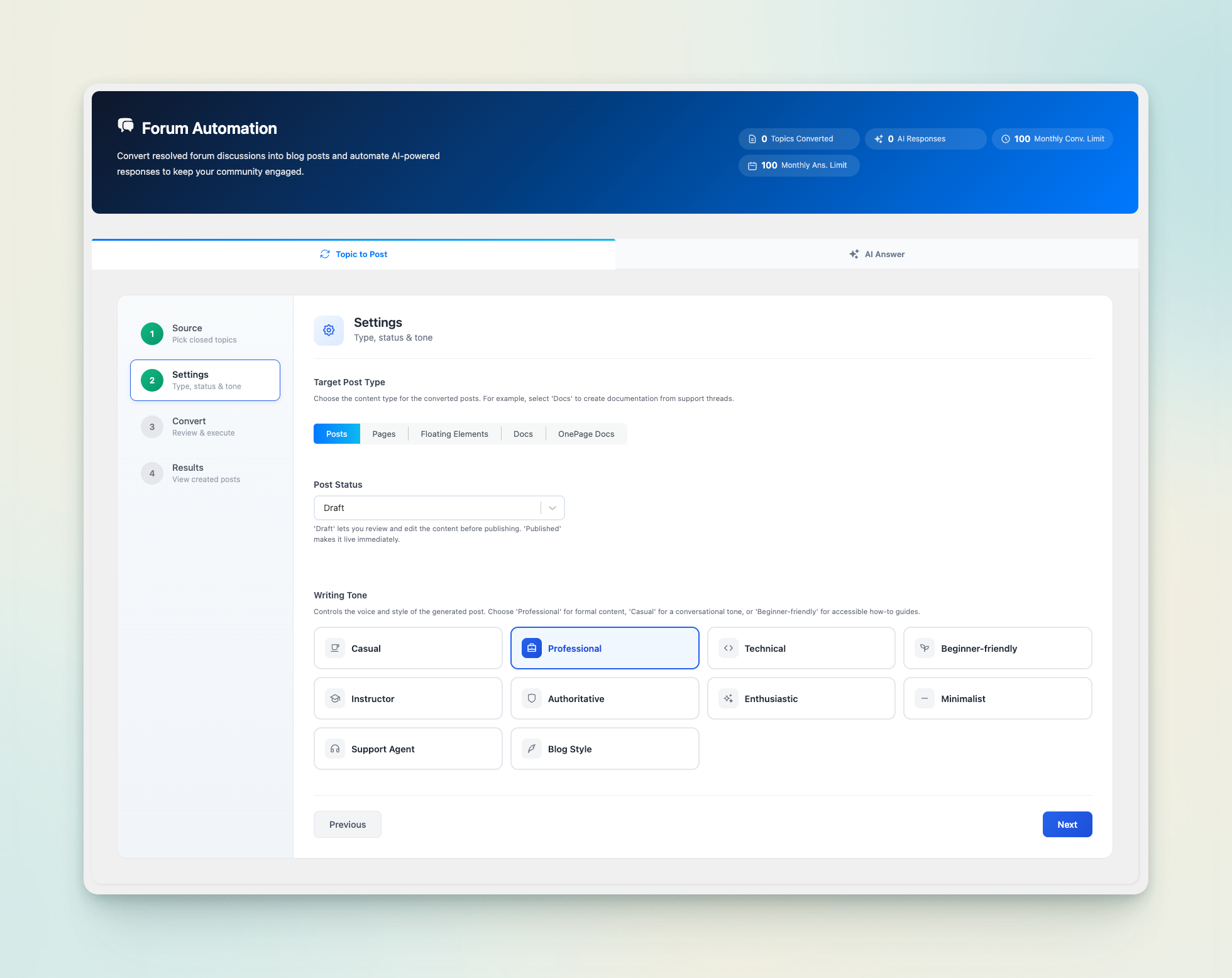 **Forum Automation** – Automate forum replies and engagement using AI workflows.