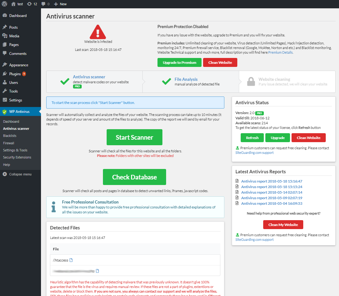 Website Firewall.