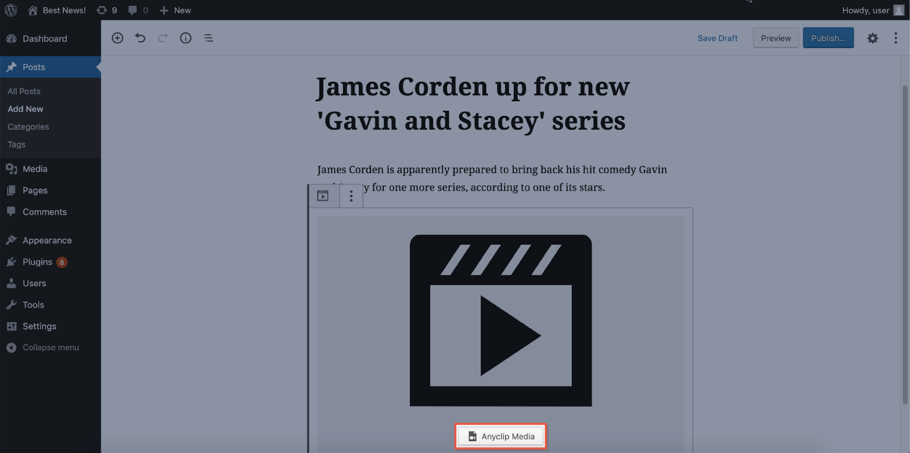 Click to create video playlist