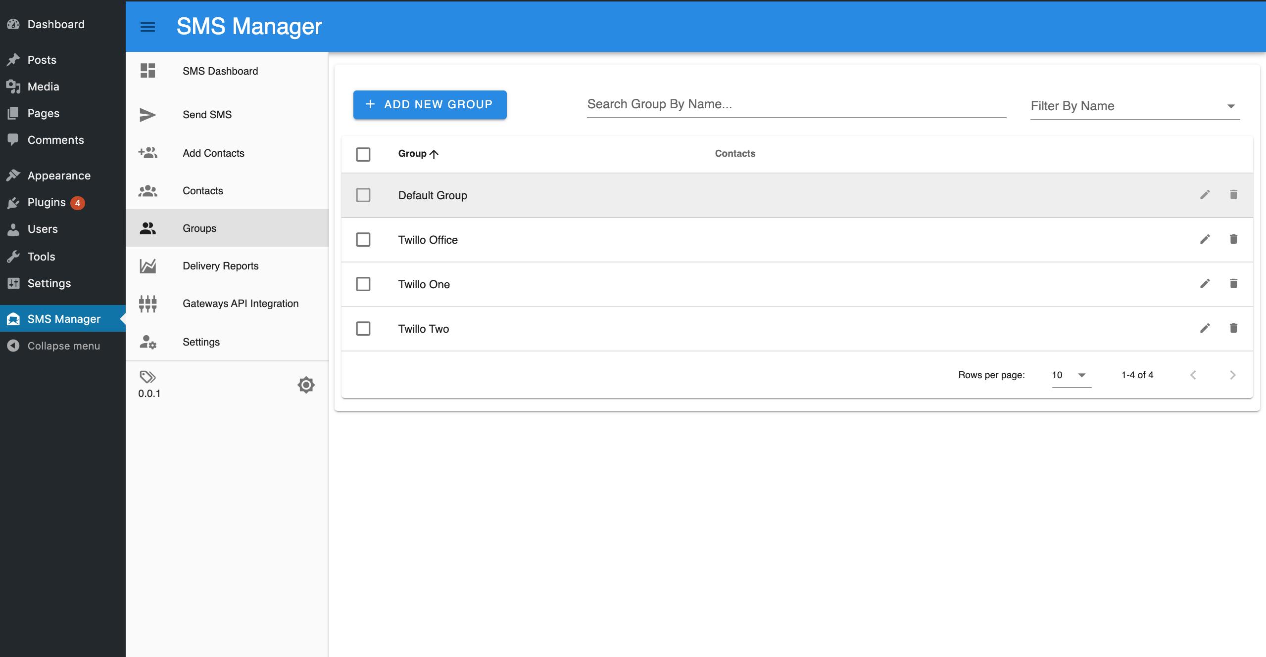 Delivery reports page
