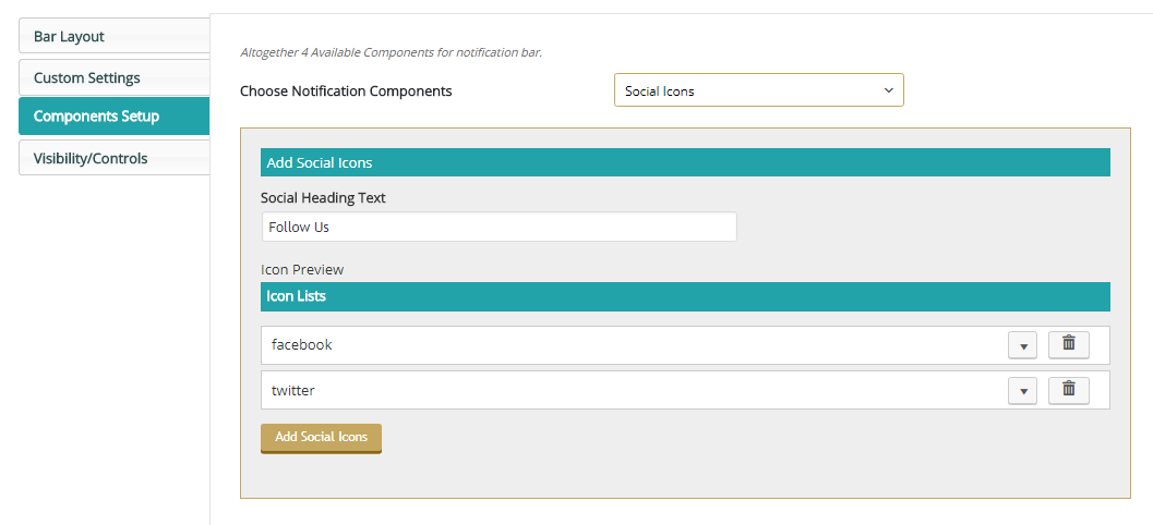 Screenshot 3 - 5 Pre Available Templates Settings