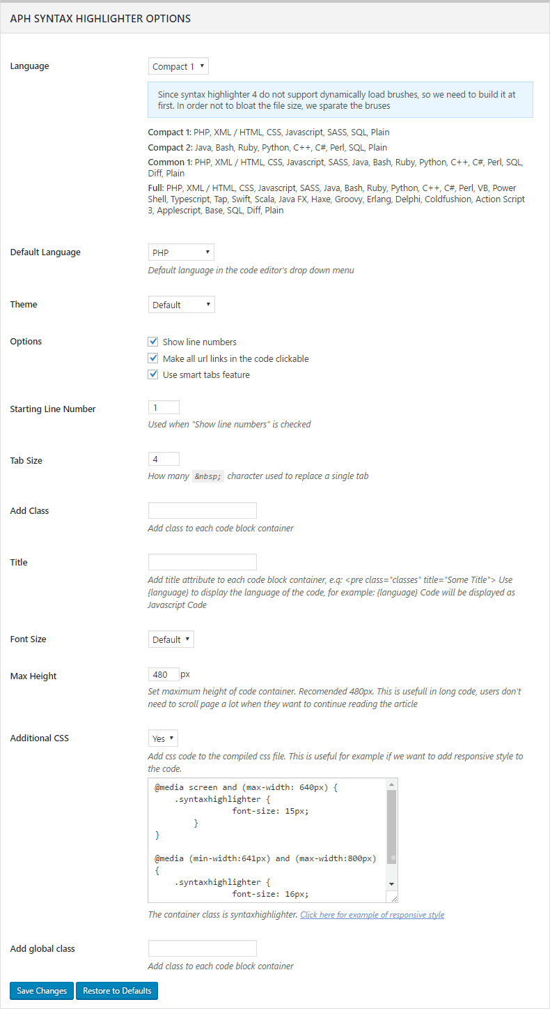 Admin Settings