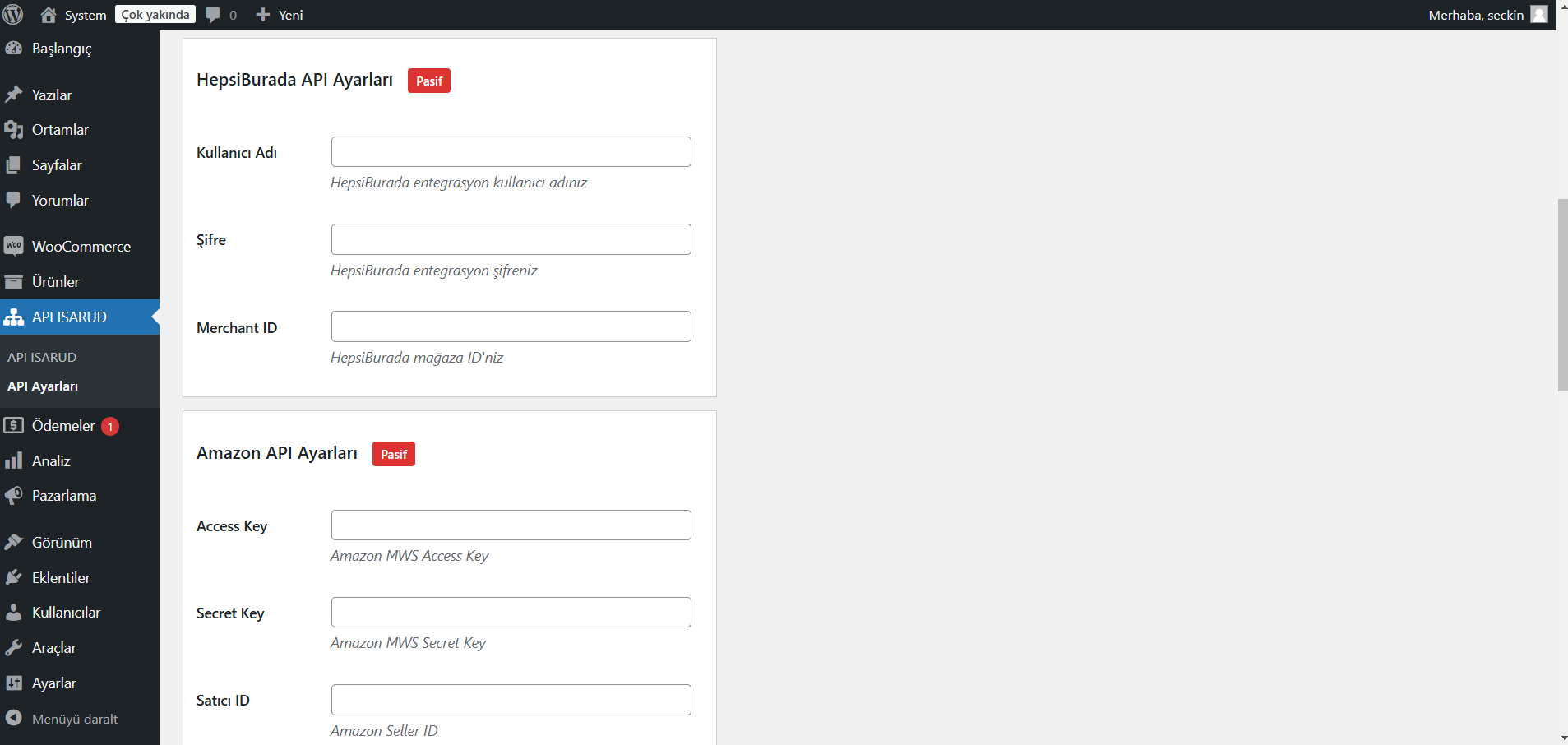Dönem filtreleme ve aktivite günlüğü ile istatistikler sayfası
