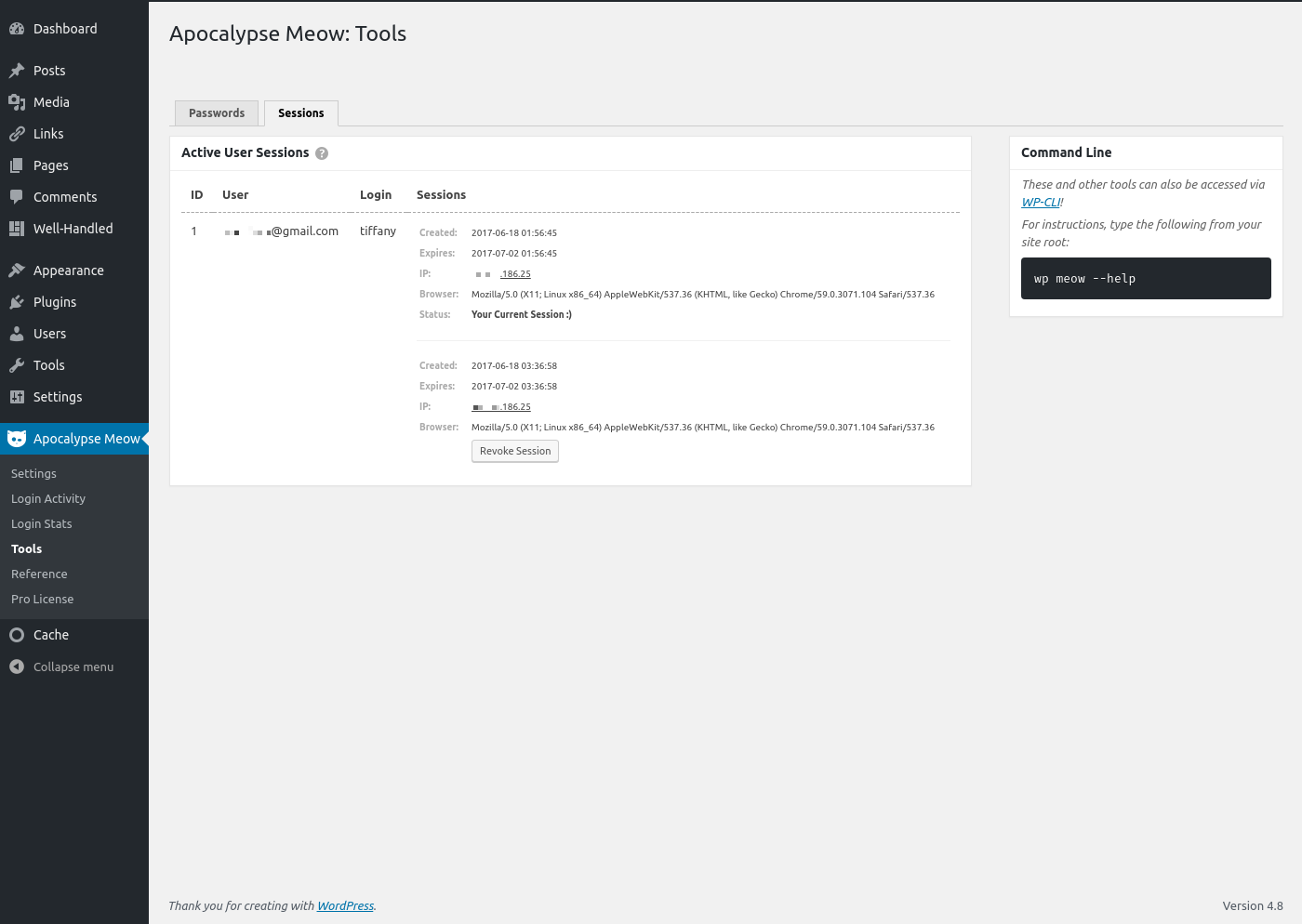 A ton of additional security and management tools for system administrators, including an ability to view and revoke individual user sessions.