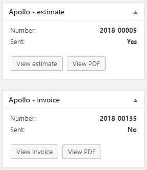 Example invoice on Apollo
