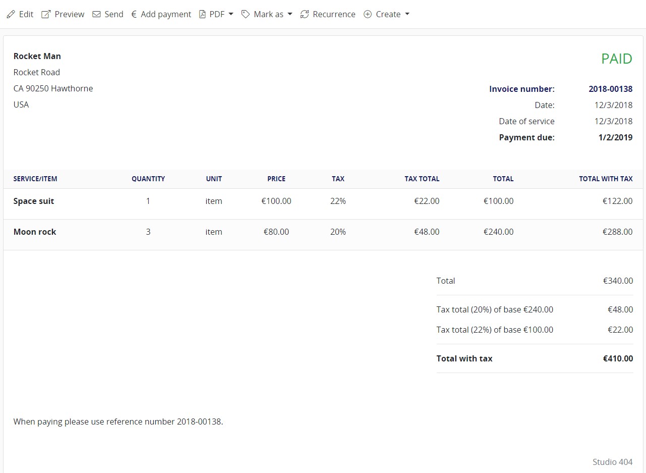 Example invoice PDF