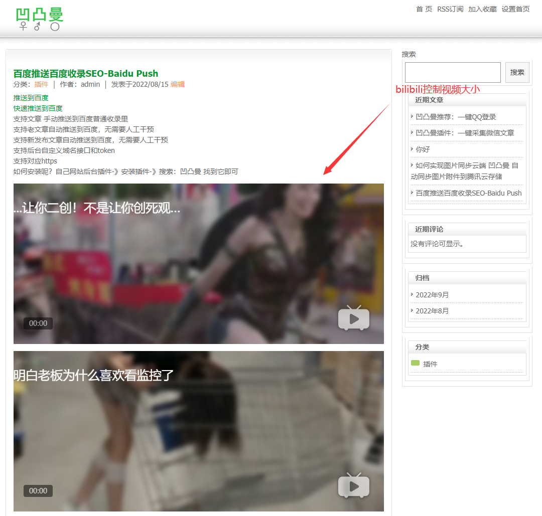 bilibili 视频控制效果截图