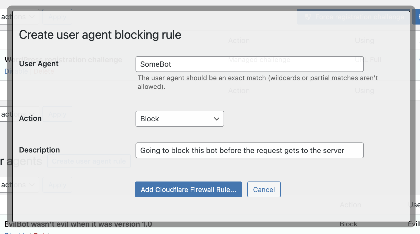 Control Cloudflare zone settings (Security options shown here).