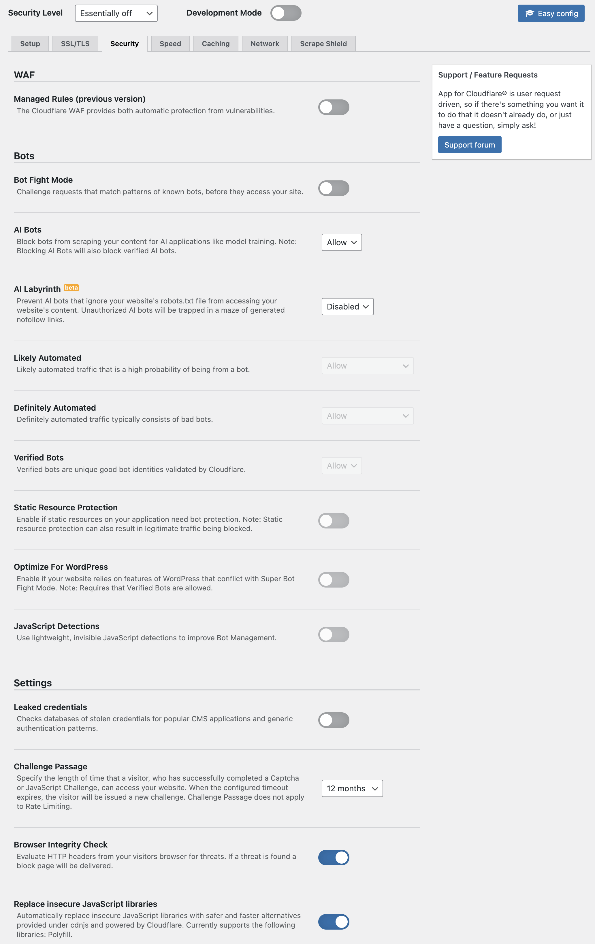The Pro version allows you to backup and restore some Cloudflare settings.