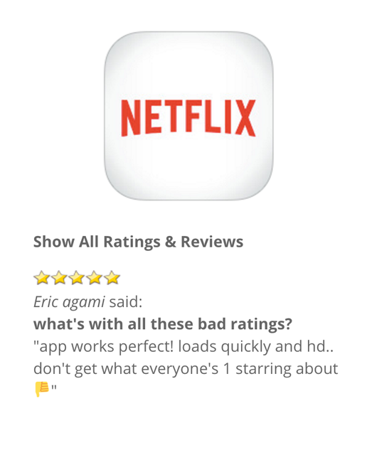 Show all ratings and reviews