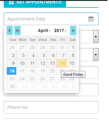 View Holidays in calendar