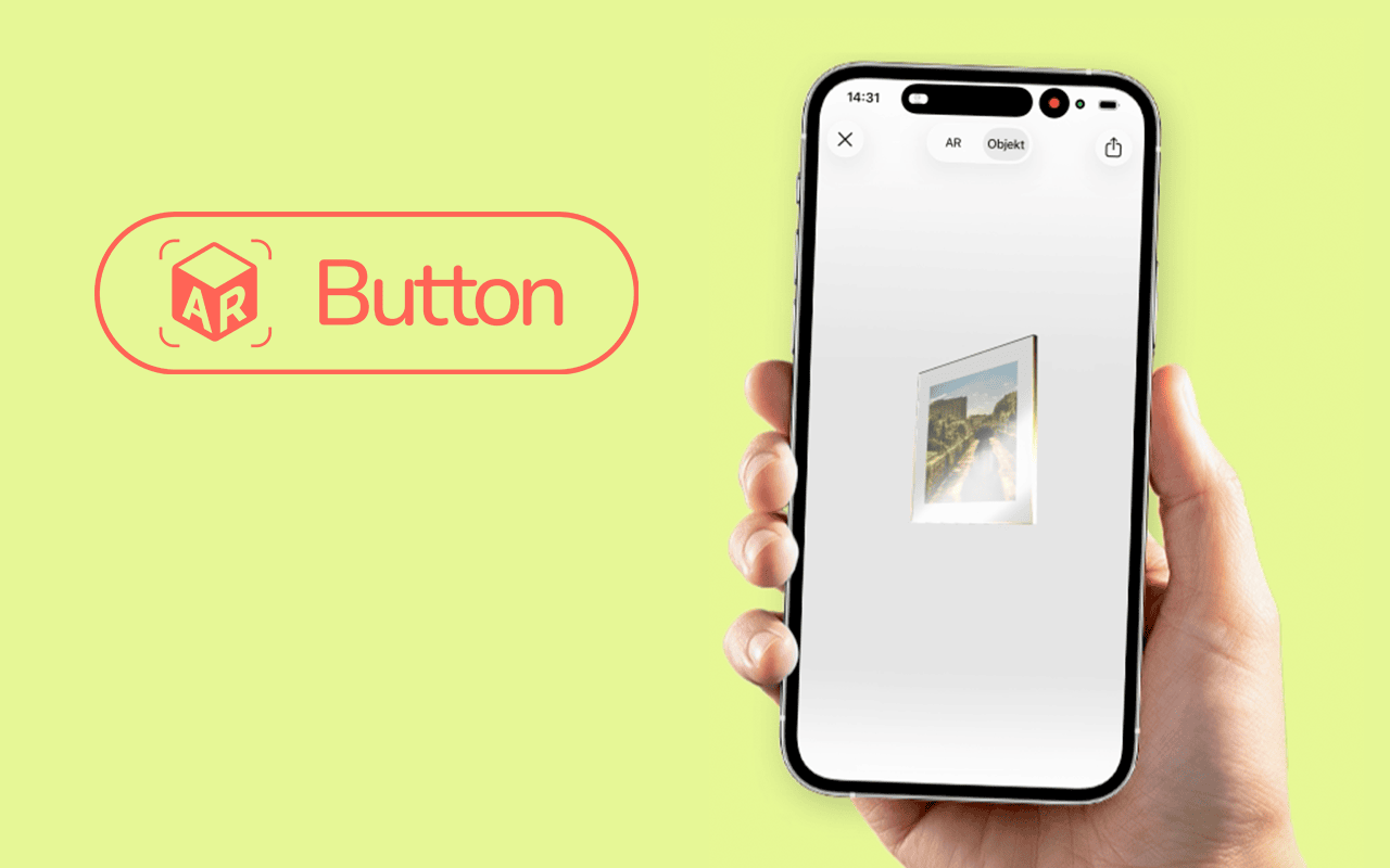 Live AR Wall Preview — a framed art print placed on a real wall using the phone camera