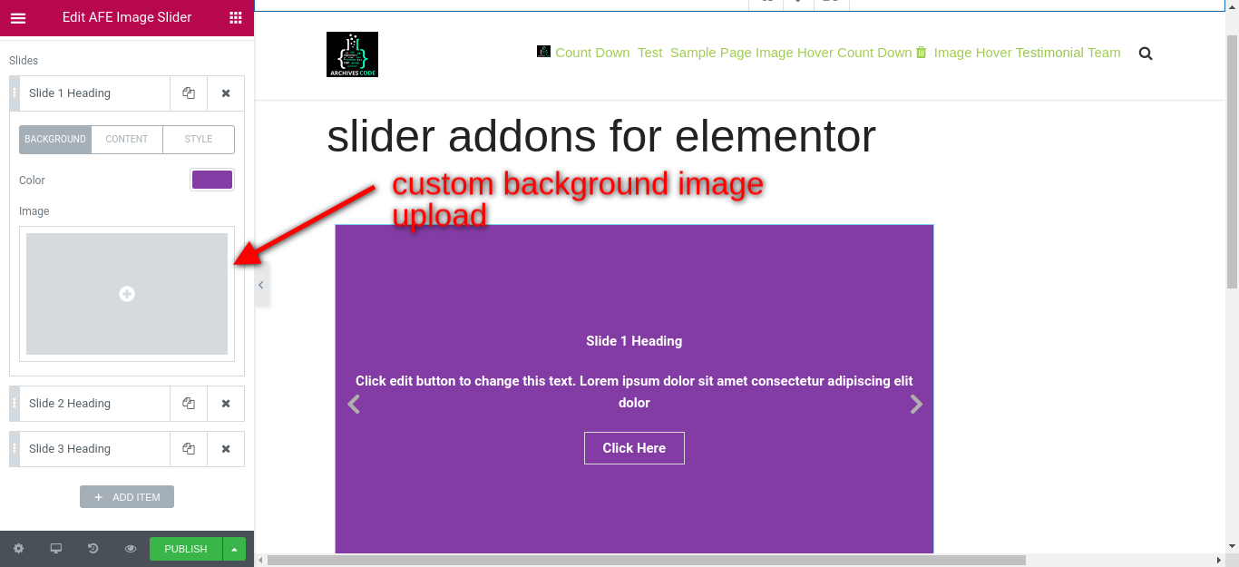 create slider