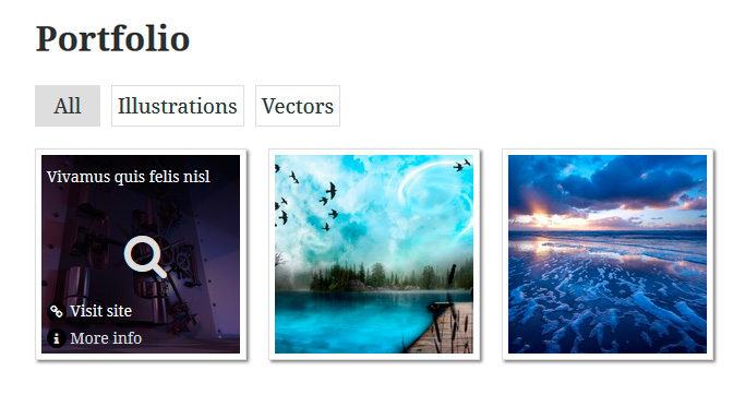 Portfolio page (front-end)