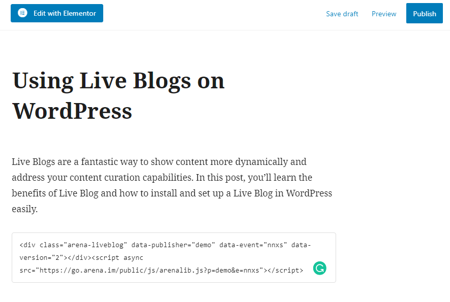 You can also add Live Chat to your Live Blog to make it even more engaging.