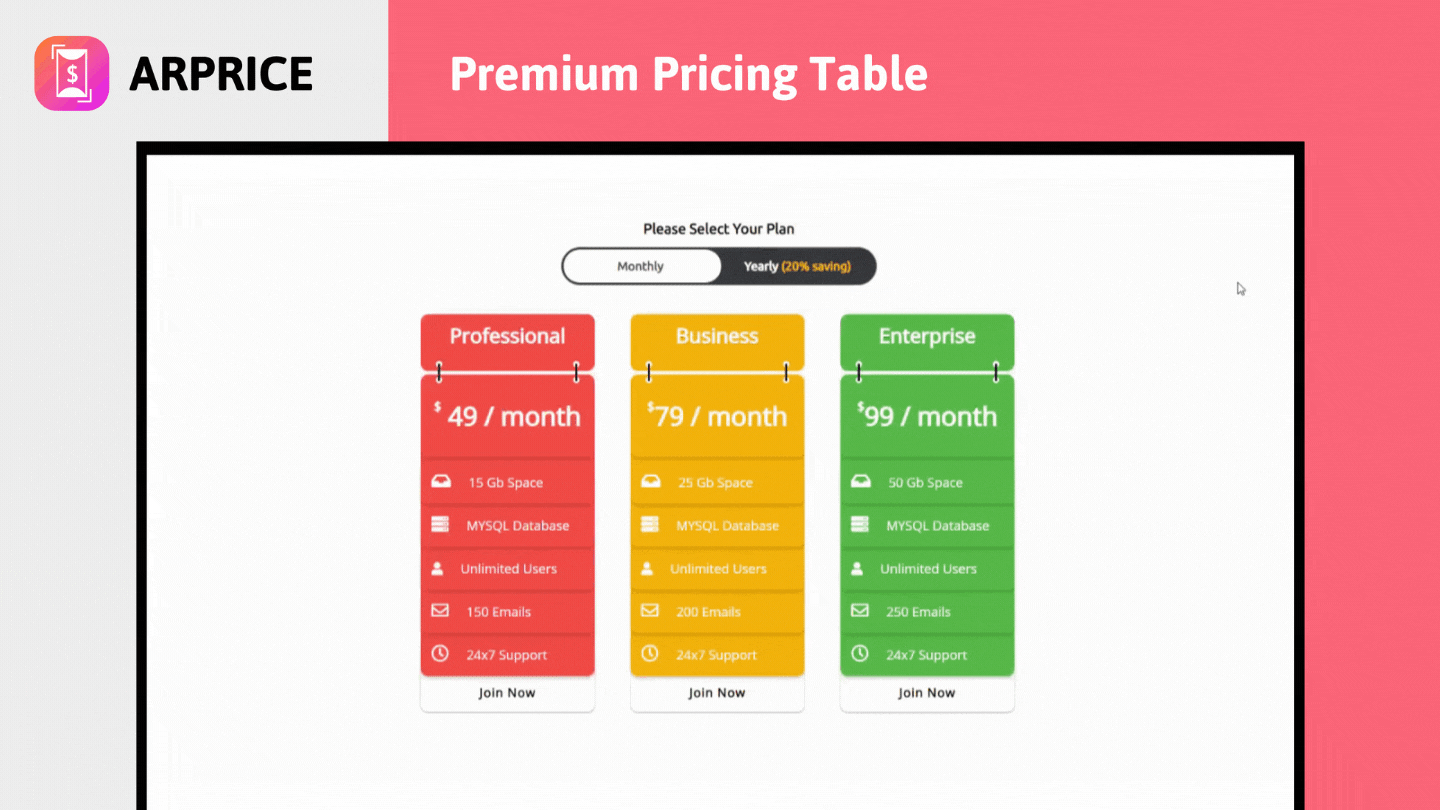 ARPrice - Pricing Table Editor