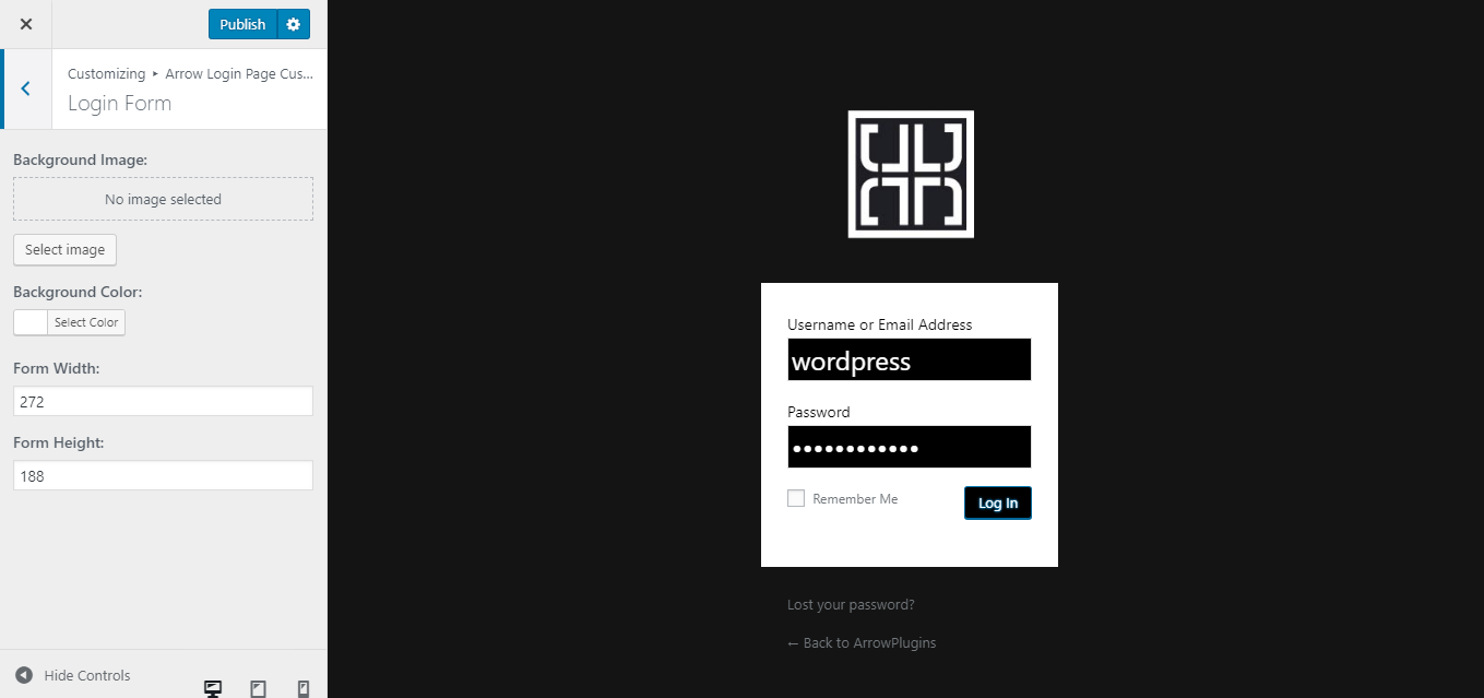 Custom Login page Example # 5