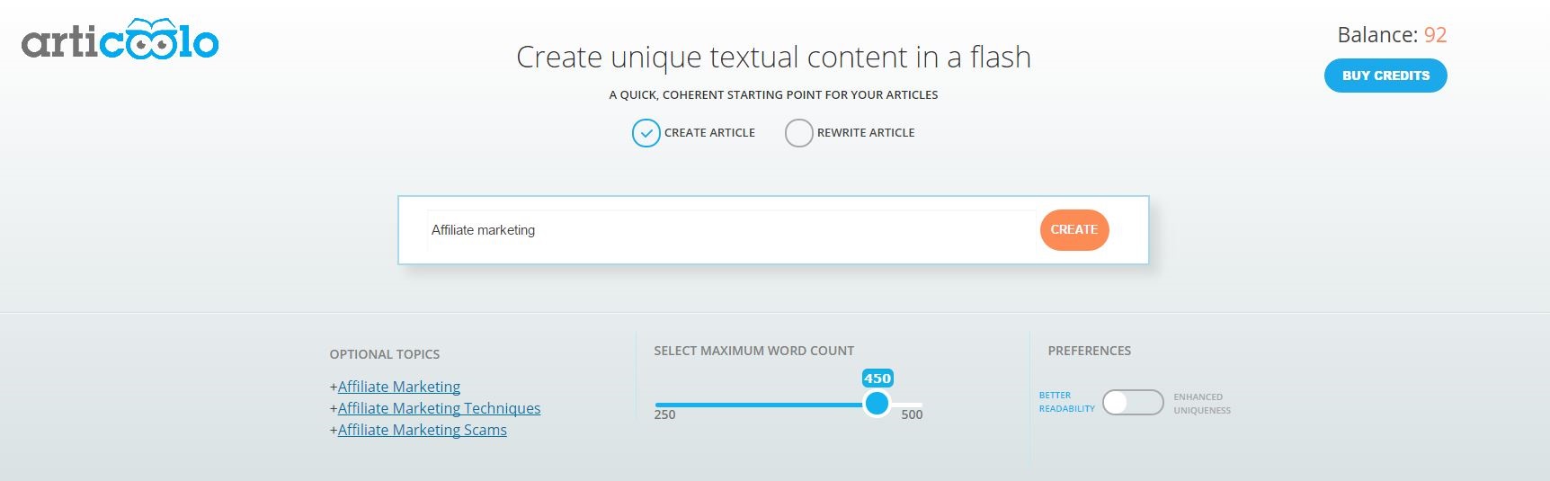 Main plugin screen shoot after installation –