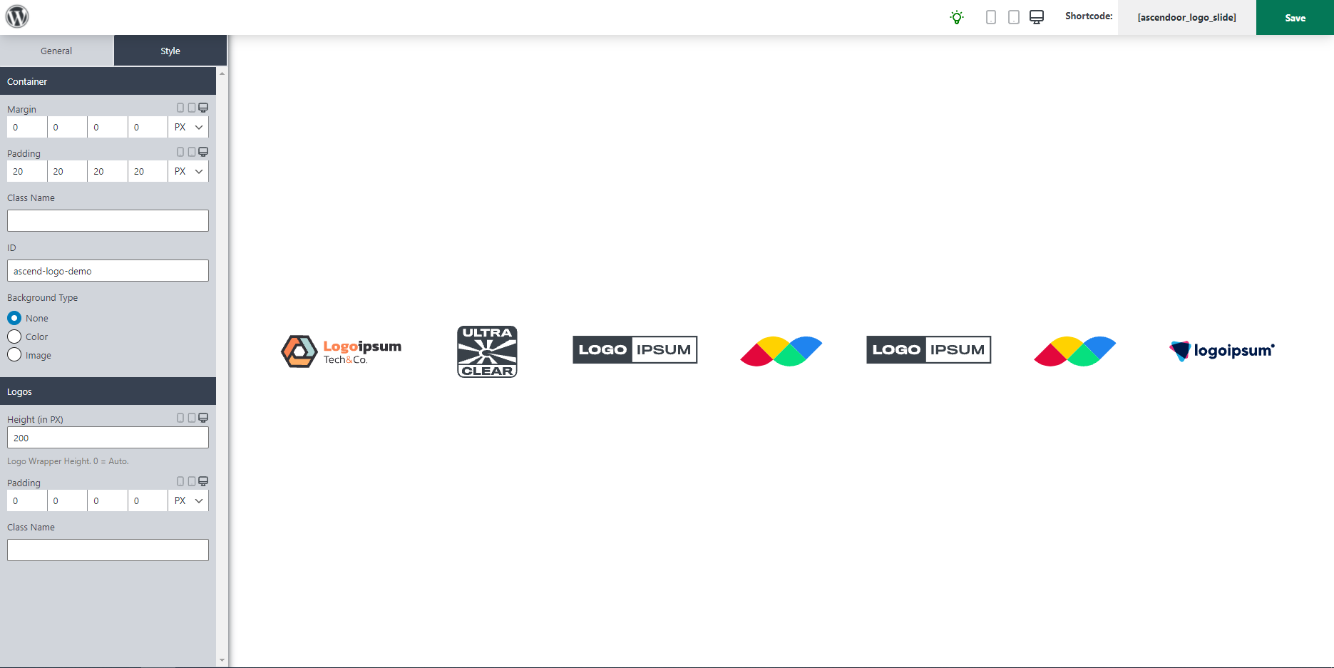 Backend Style view