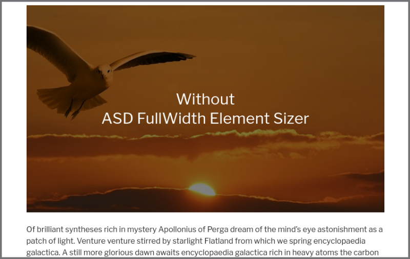 Without ASD Fullwidth Element Sizer