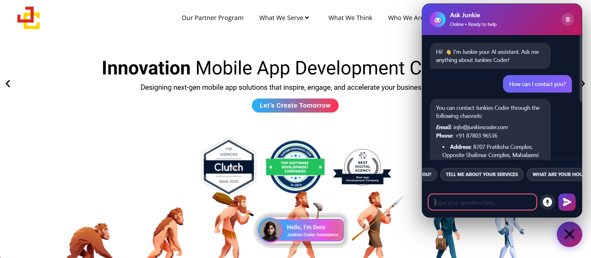 Chat conversation example