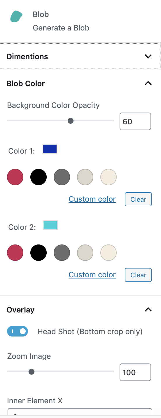 Customize Gradient Colors and Image Position