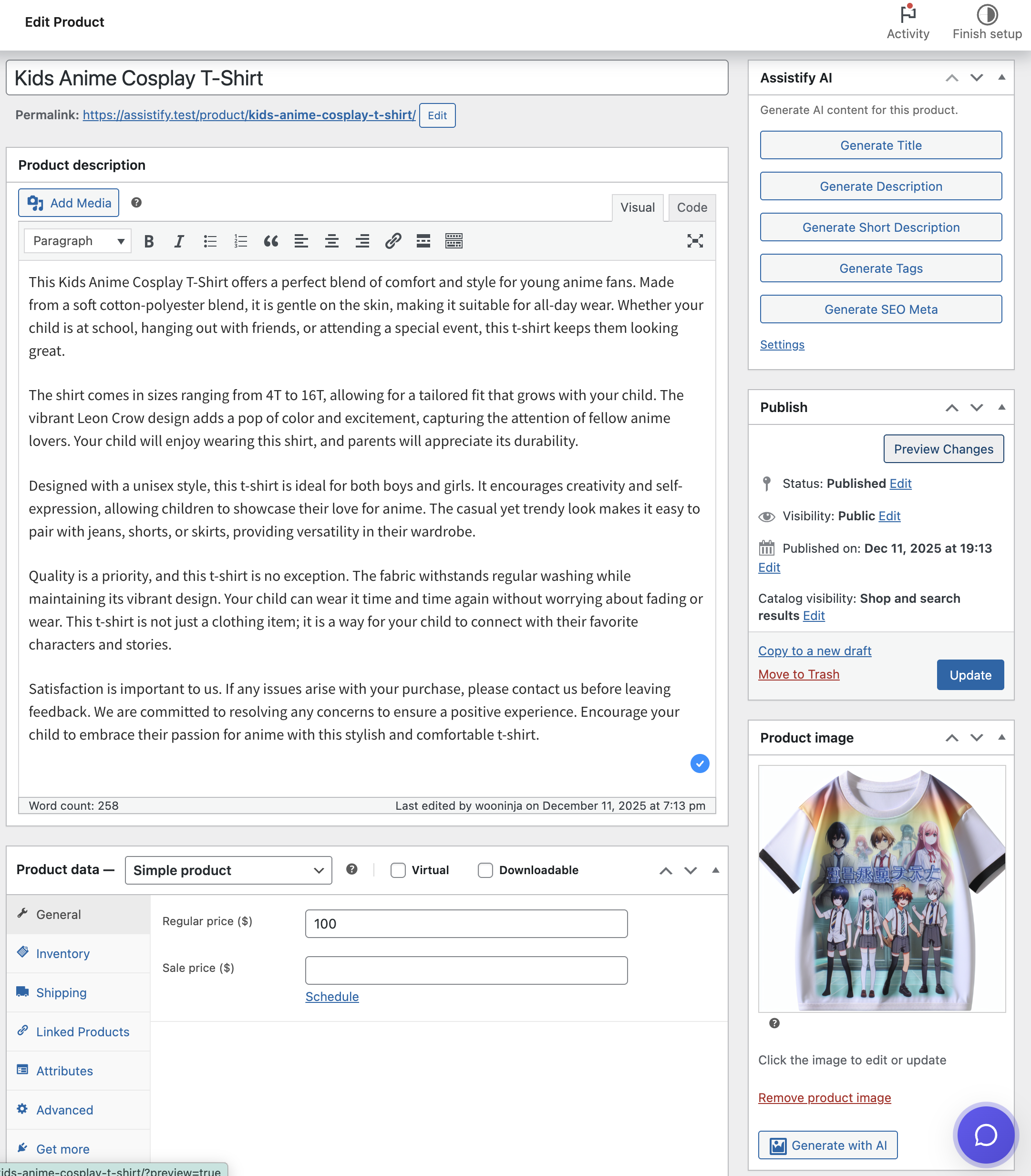 Content generation: Write product descriptions without staring at a blank screen.