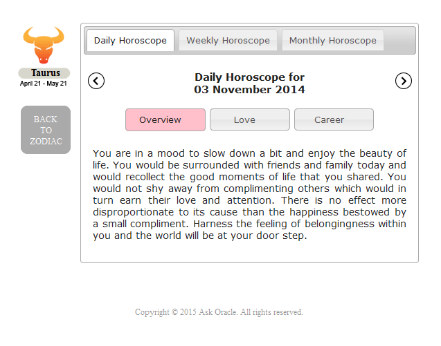 Zodiac Daily Overview Horoscopes