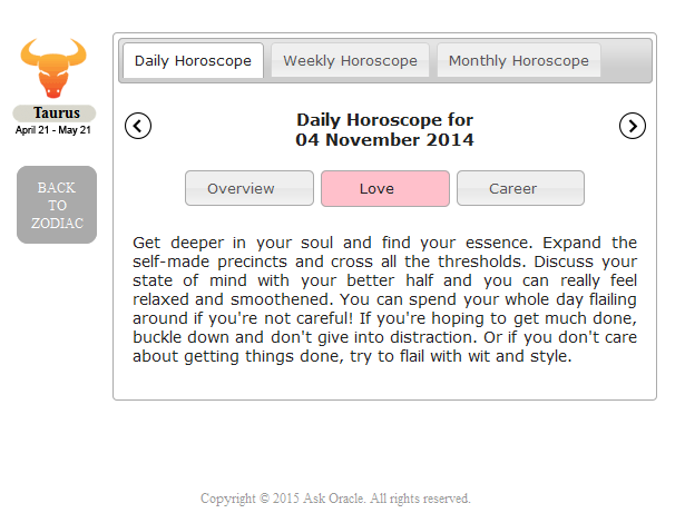 Zodiac Daily Love Horoscopes