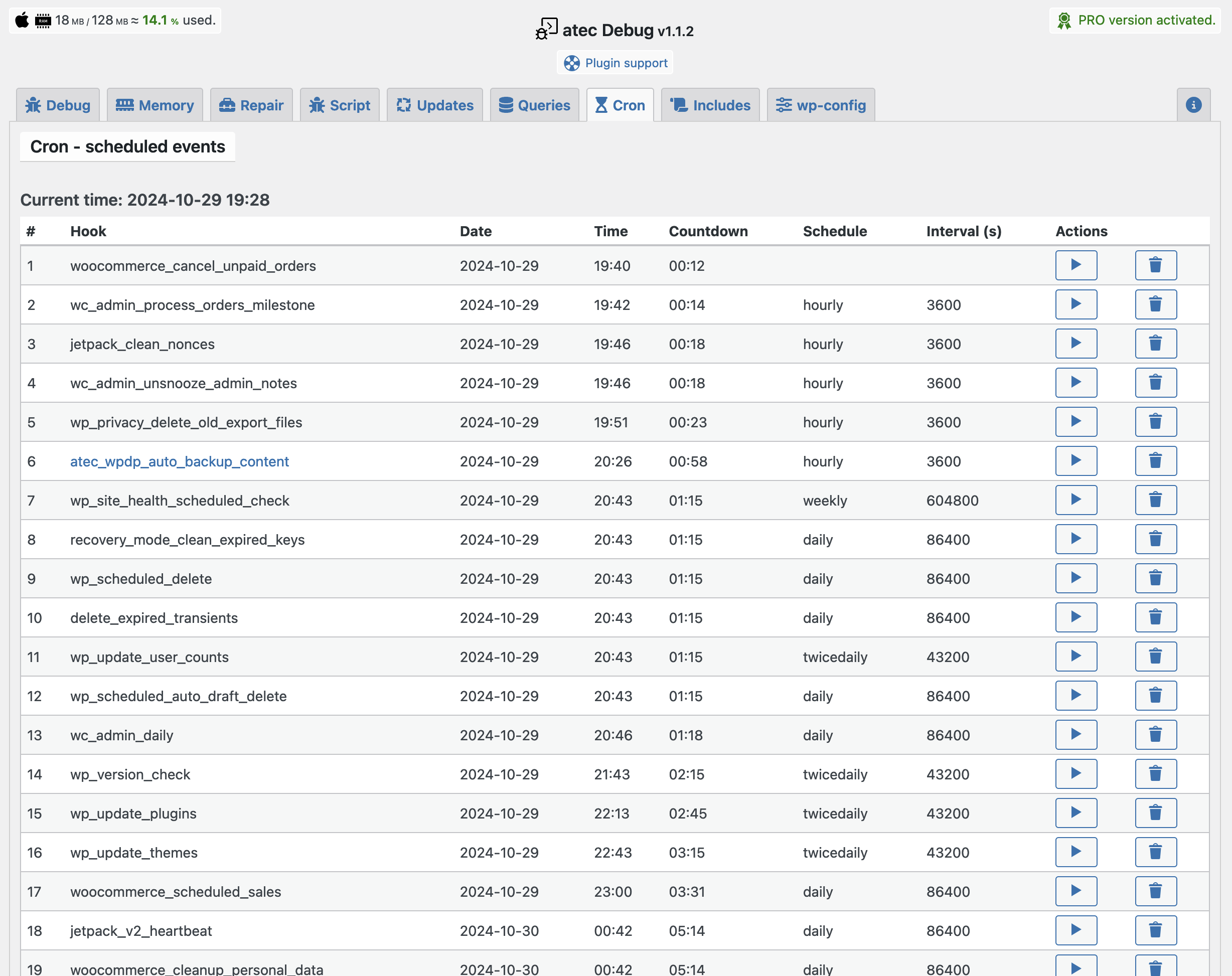 Cron - scheduled events